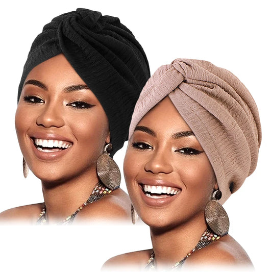 Women’s Pleated Turban Chemo Cap Set